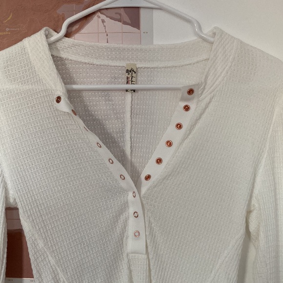 Brand New Free People Waffle Top - Picture 2 of 6